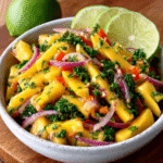 Ceviche de mango verde con toque cítrico para platos ligeros y jugosos