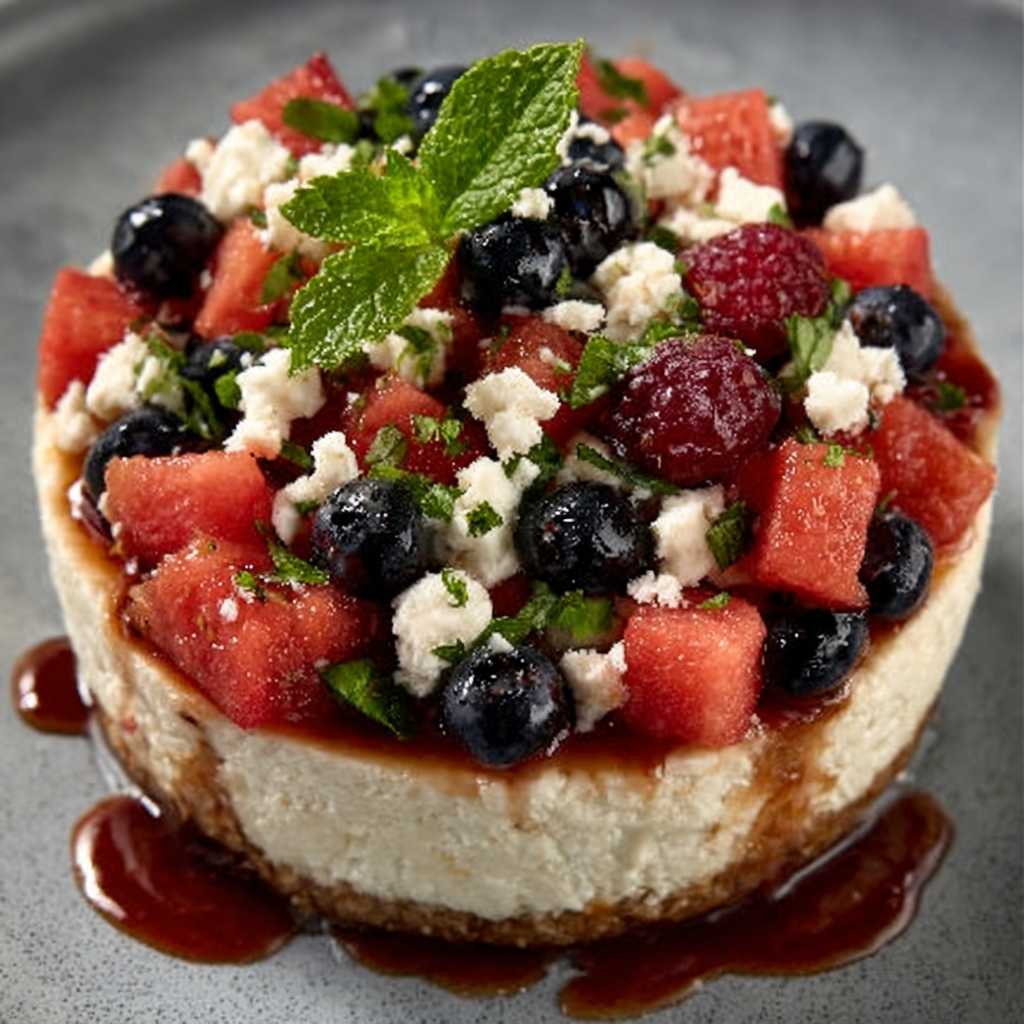 Cheesecake de yogur griego y frutos rojos sin gelatina