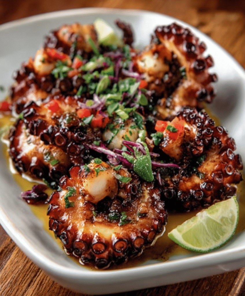 Chili‑Lime Octopus Pinchos