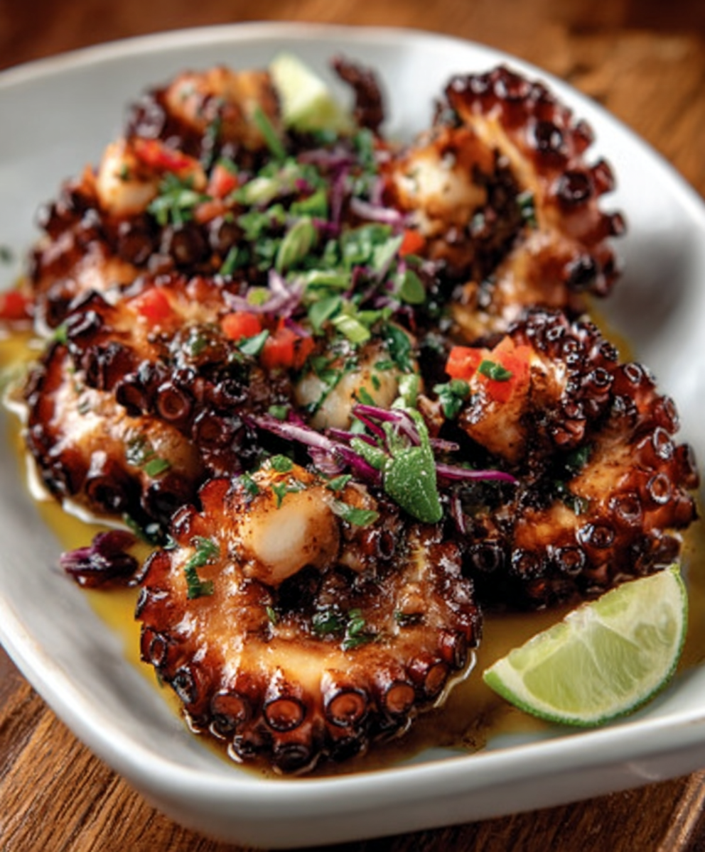 Chili‑Lime Octopus Pinchos