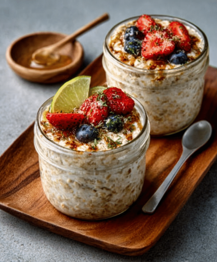 Coconut‑Lime Tres Leches Overnight Oats