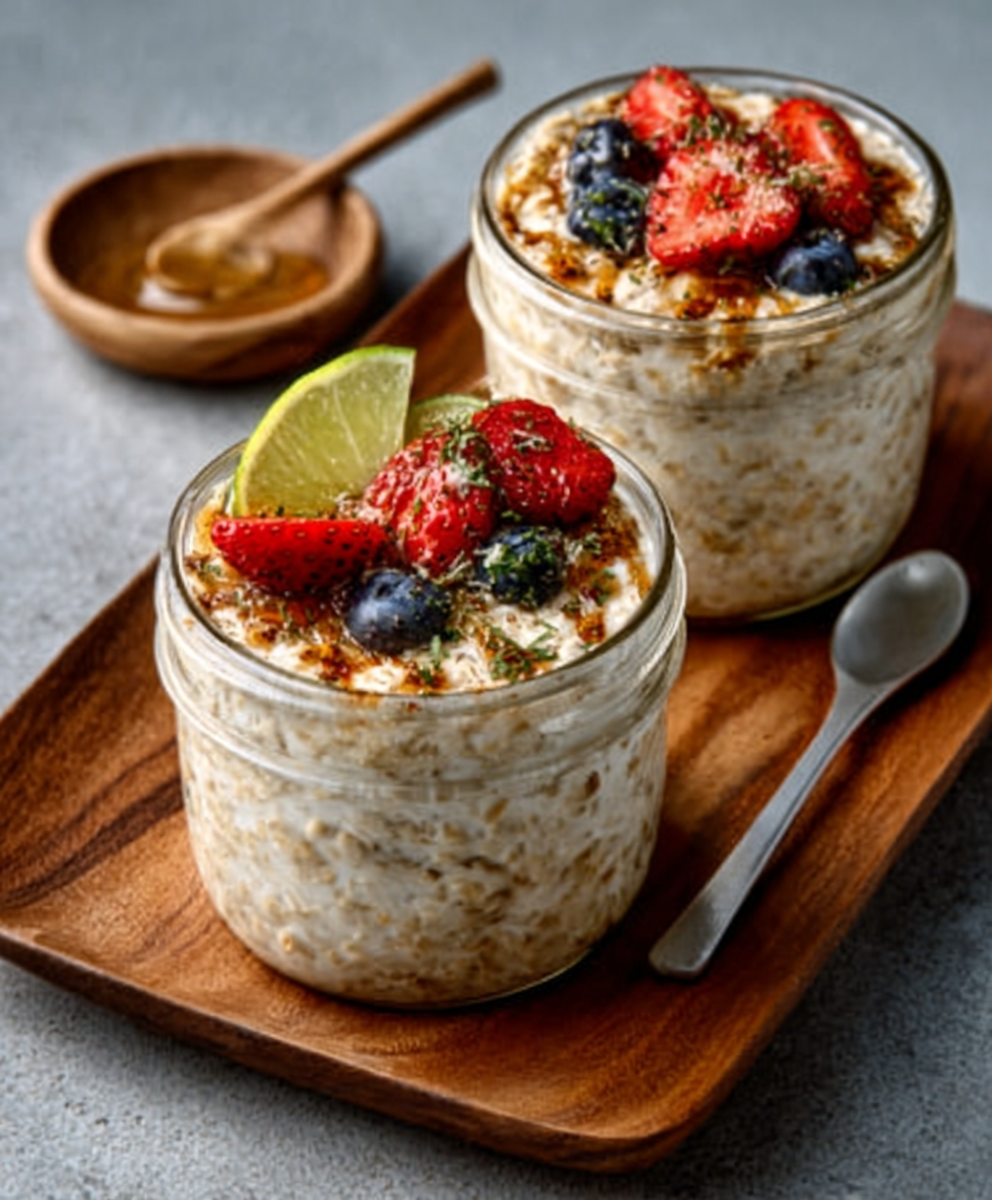 Coconut‑Lime Tres Leches Overnight Oats