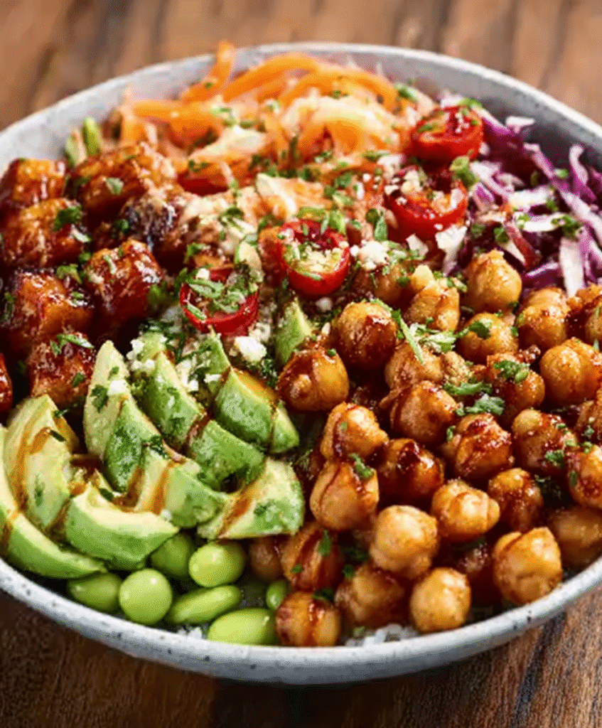 Crispy Chickpea & Piquillo Pepper Poke Bowl