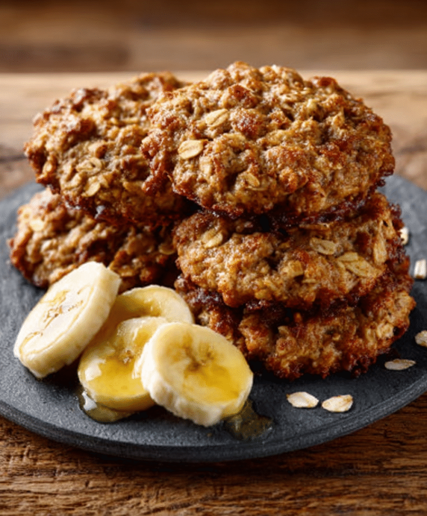 Galletas de avena y plátano sin harina para meriendas saludables