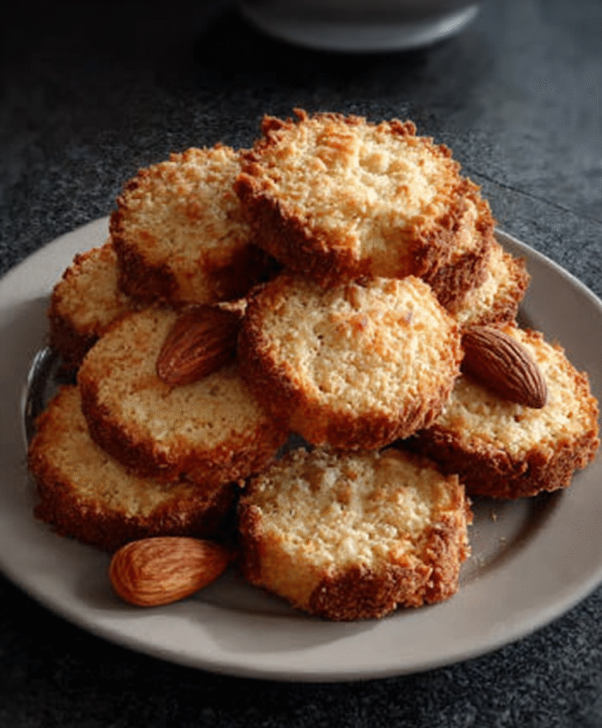 Galletas keto con almendra y coco para postres sin gluten