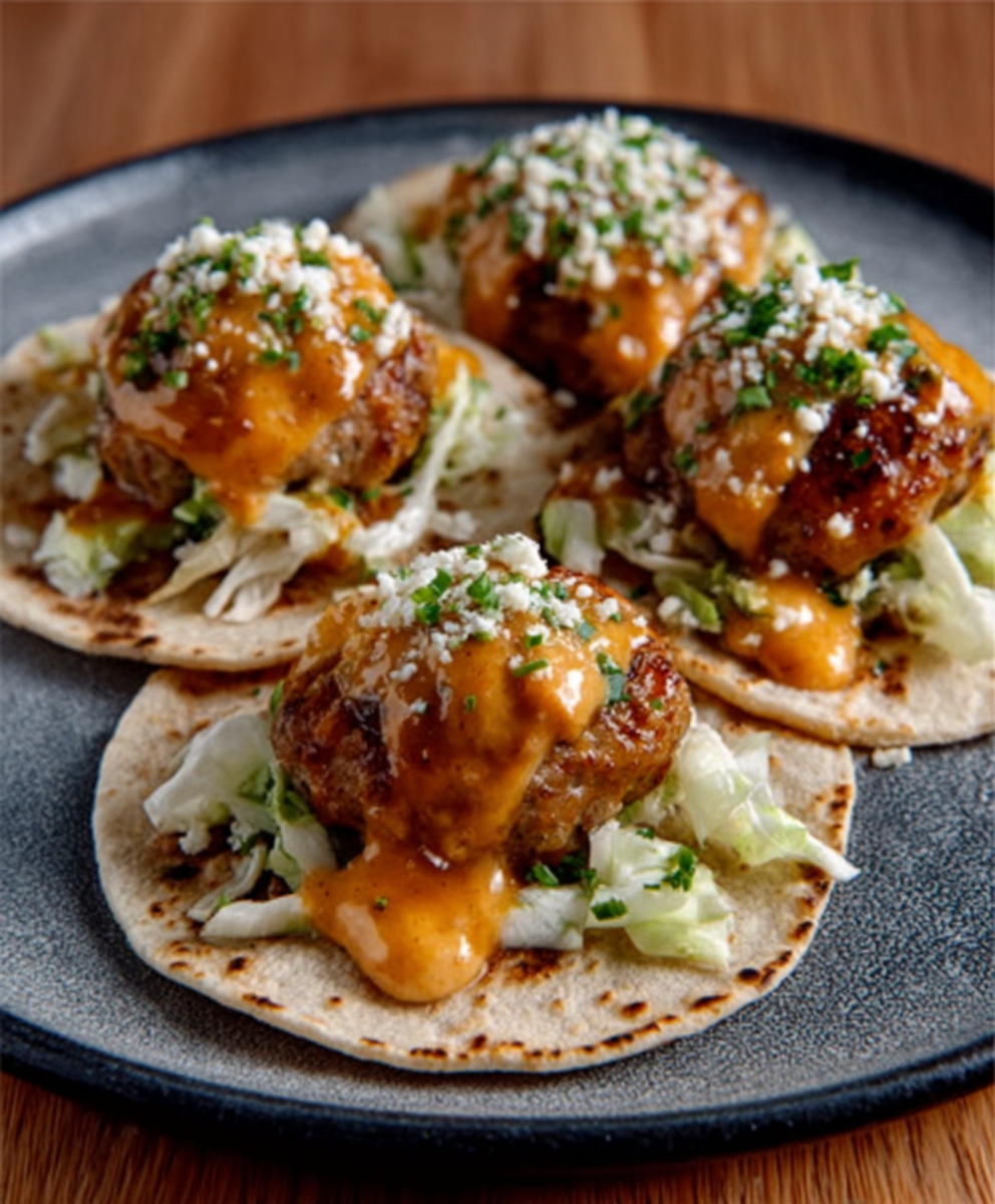 Manchego Albóndigas Smash Tacos