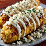 Maíz asado con mayonesa y queso para antojos veraniegos
