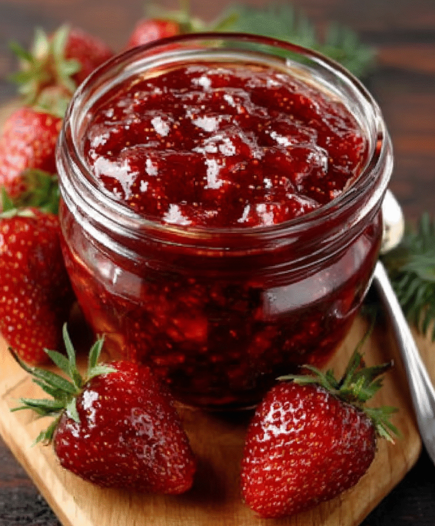 Mermelada casera de fresas silvestres para regalos artesanales