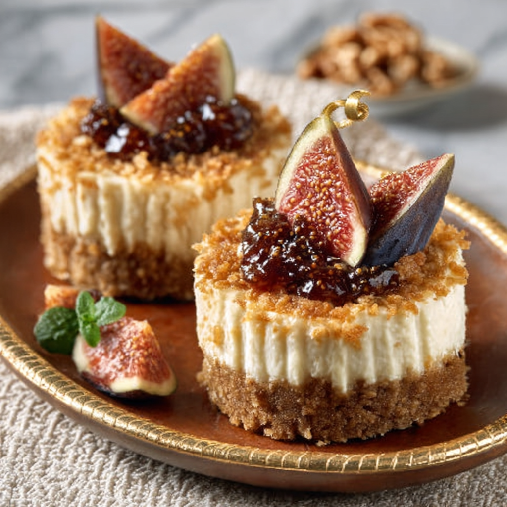 Mini cheesecakes de higos y crema de anacardos