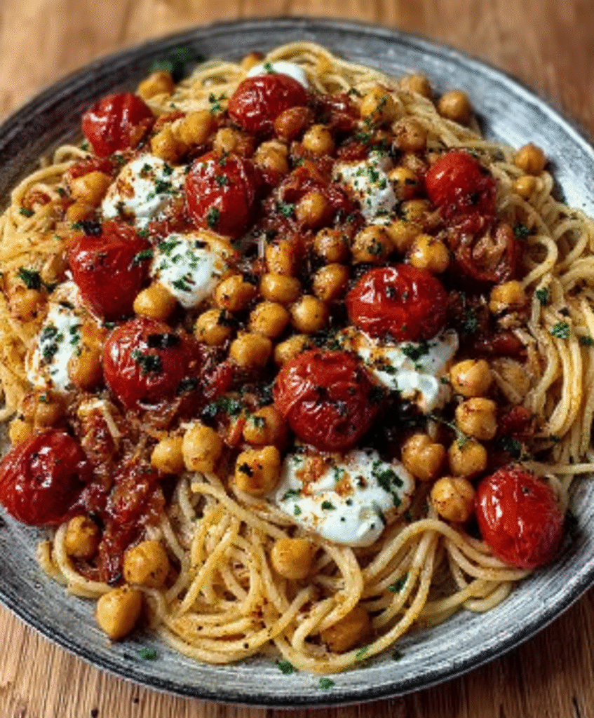 Pasta con Tomate Cherry y Fideos de Garbanzo