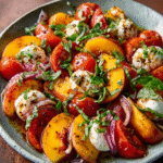 Peach & Tomato Caprese Salad