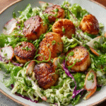 Seared Scallops with Green Goddess Slaw
