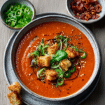 Smoky Chipotle Gazpacho with Crunchy Jamón Crumbs