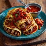 Spicy Sardine Tortilla Wraps with Mojo Picón