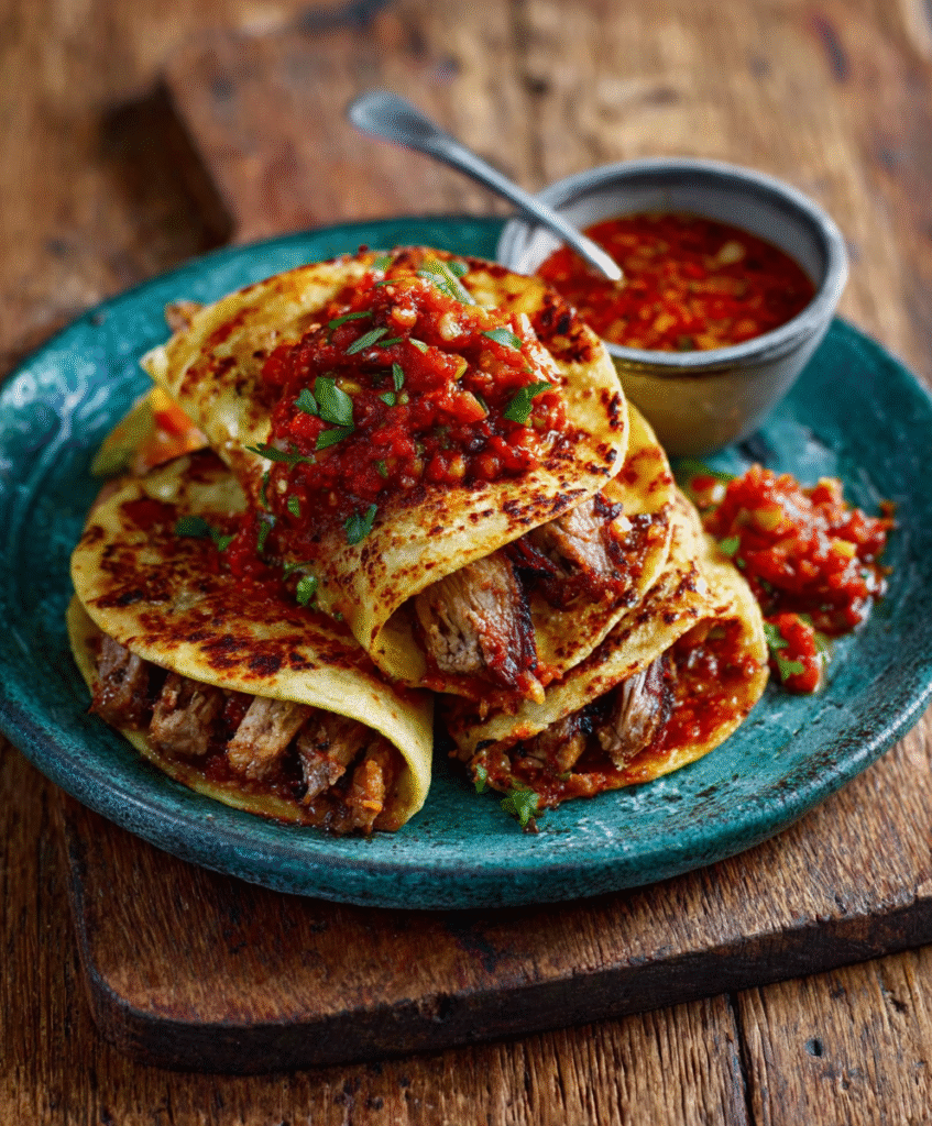 Spicy Sardine Tortilla Wraps with Mojo Picón