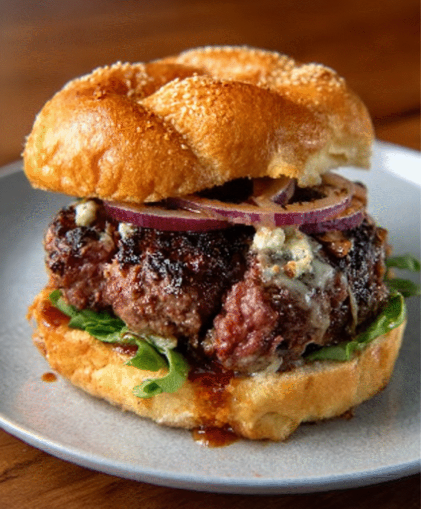 Triple Seared Whiskey Burger