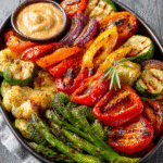 Verduras asadas con hierbas mediterráneas para acompañamientos perfectos