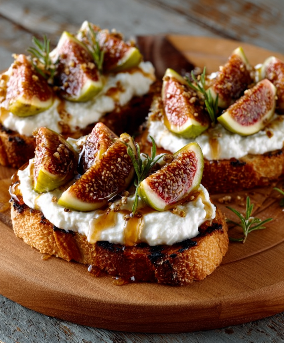 Whipped Ricotta‑Honey Fig Toasts