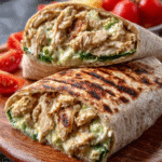 Wrap de pollo asado con aguacate para almuerzos exprés