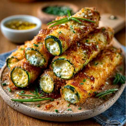 Cigarros Crujientes de Calabacín con Queso Feta