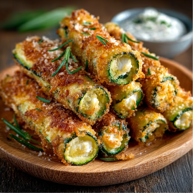 Cigarros Crujientes de Calabacín con Queso Feta
