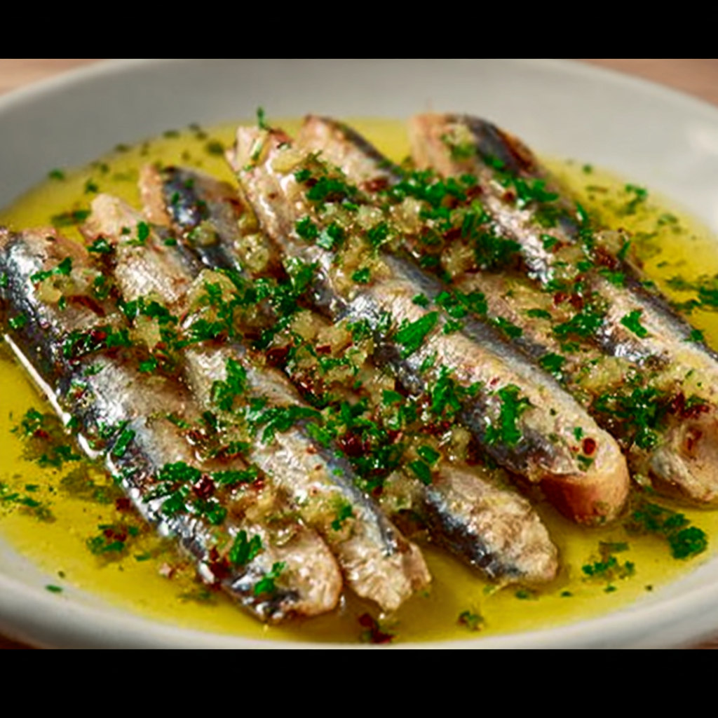 Boquerones en vinagre con toque cítrico