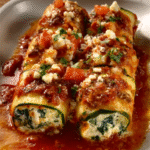 Canelones de Calabacín con Ricotta y Tomate Seco