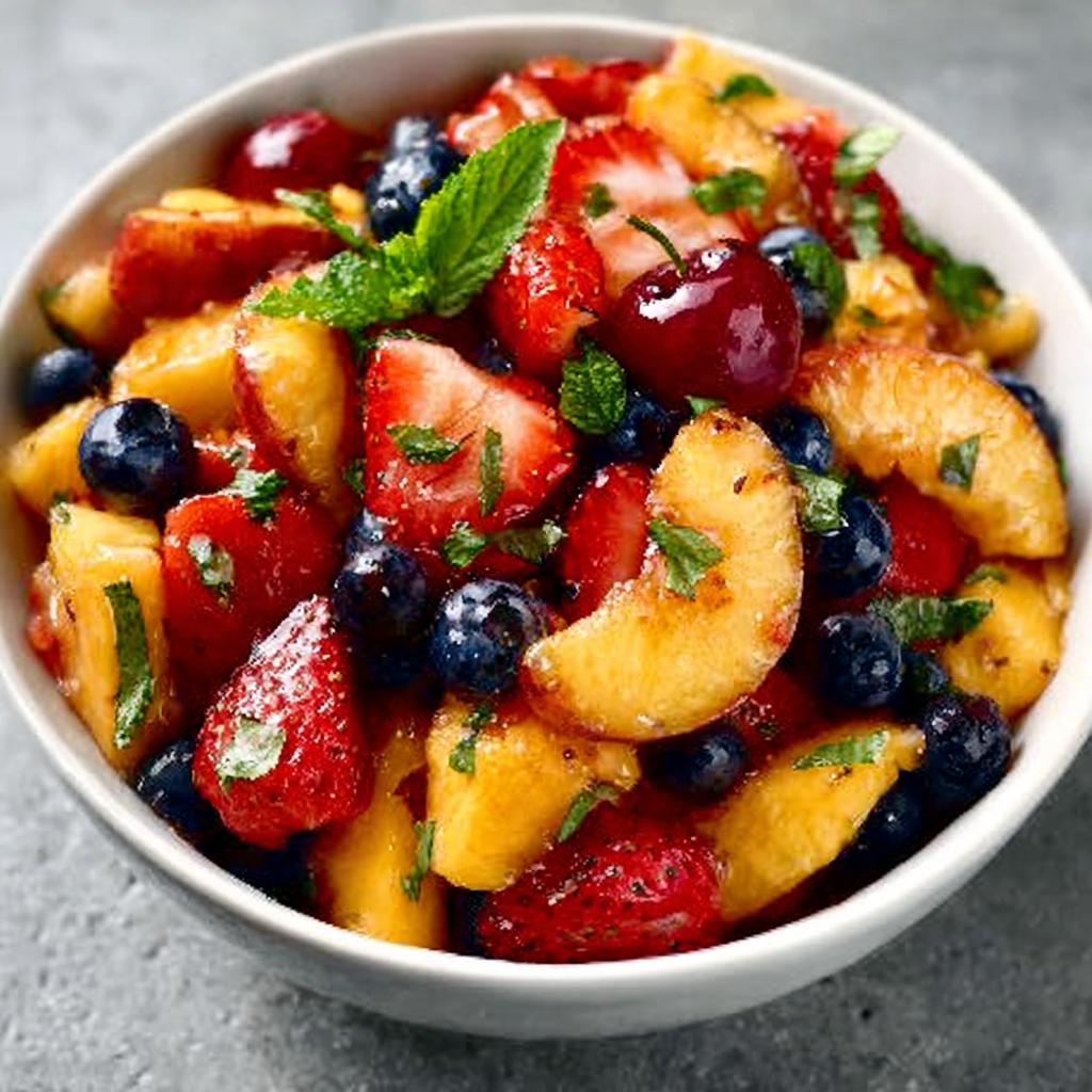 Ensalada de Frutas de Durazno para el Verano