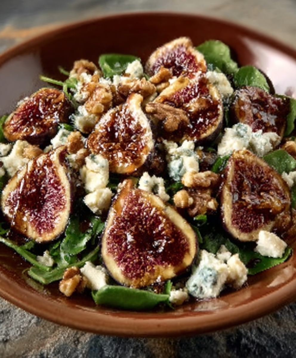 Ensalada de Higos con Queso Azul y Nueces