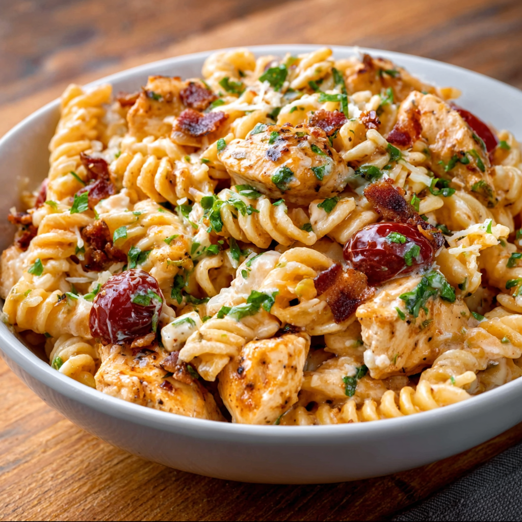 Ensalada de pasta con pollo “Cásate conmigo”
