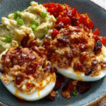 Huevos Rellenos de Atún y Pimiento Asado