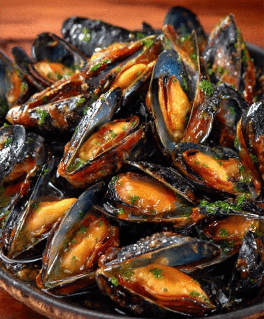 Mejillones al Vapor con Vino Blanco y Laurel