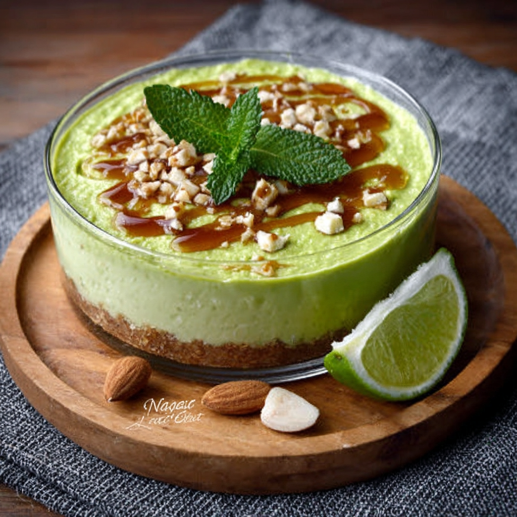 Mousse de aguacate con lima y miel