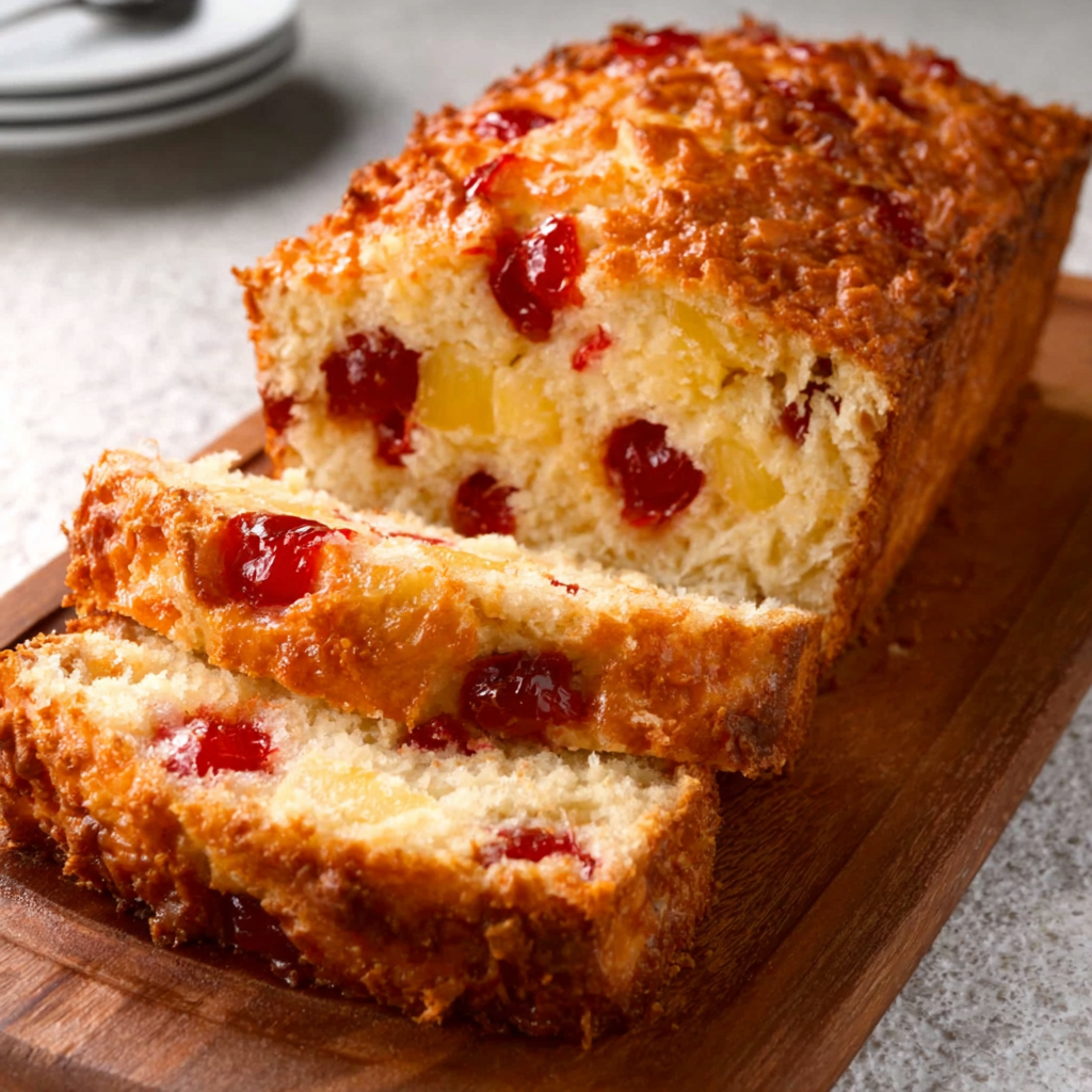 Pan Rápido de Piña y Cereza
