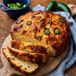 Pan de cheddar y jalapeño sin amasado