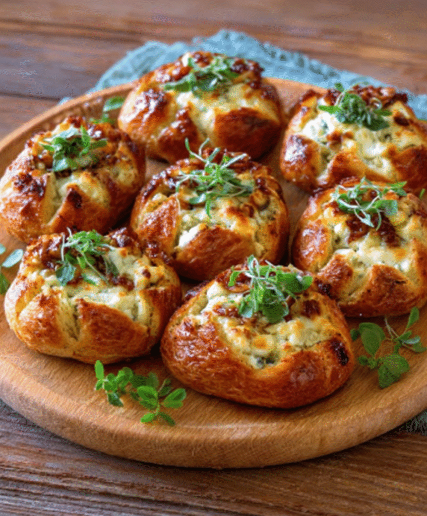 Panecillos Rellenos de Setas y Queso de Cabra