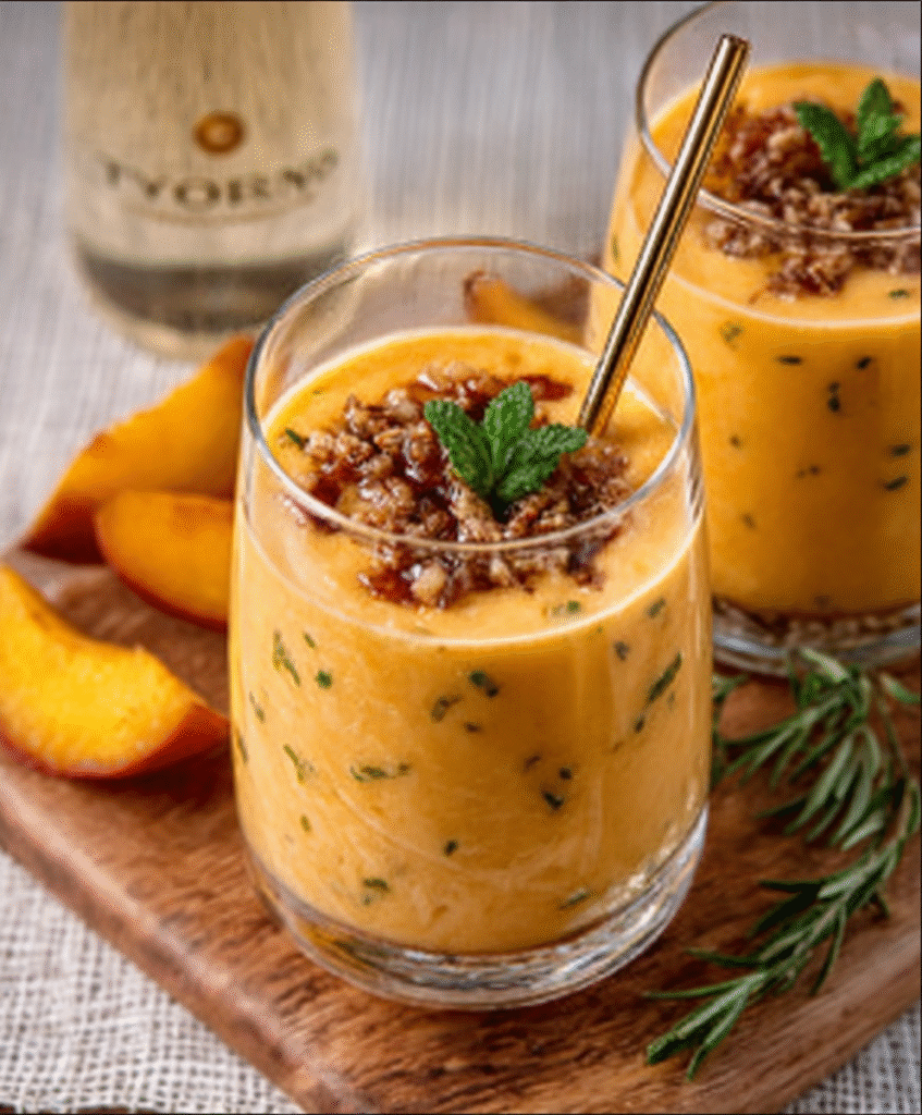 Puré de Melocotón con Prosecco Frío