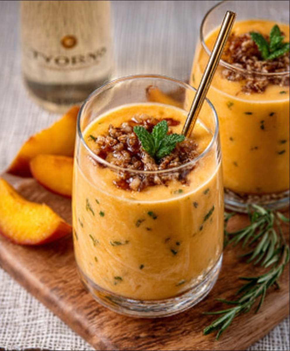 Puré de Melocotón con Prosecco Frío
