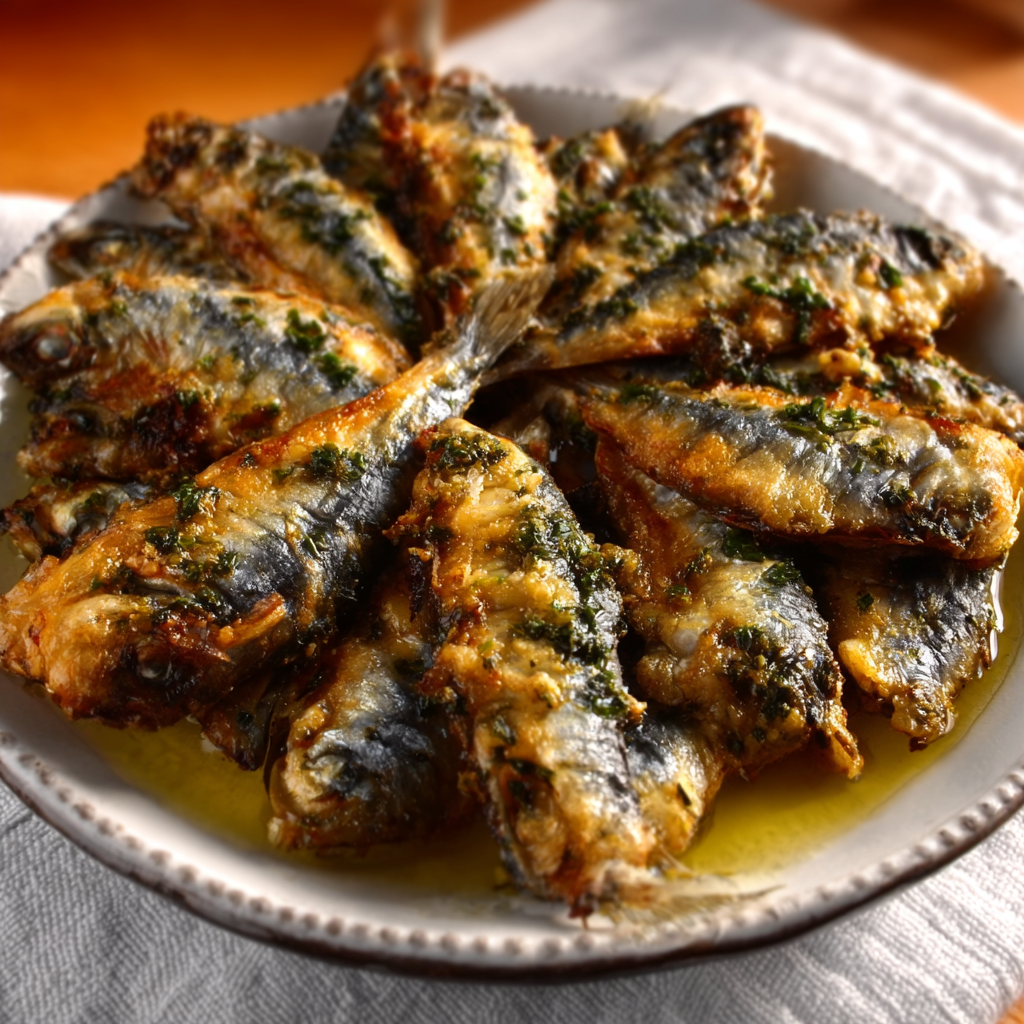 Sardinas chermoula a la plancha con hierbas