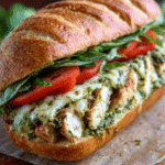 Sándwich de Pollo al Pesto y Mozzarella