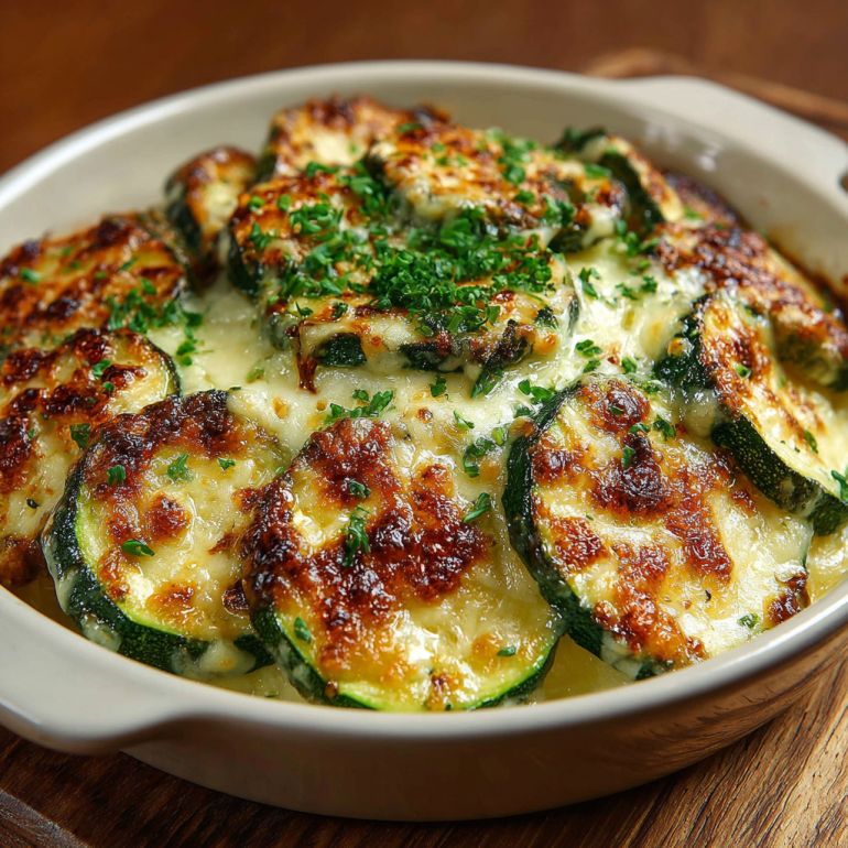 Gratinado de Rodajas de Calabacín con Queso
