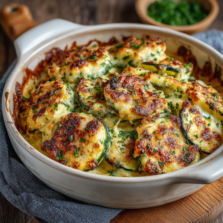 Gratinado de Rodajas de Calabacín con Queso