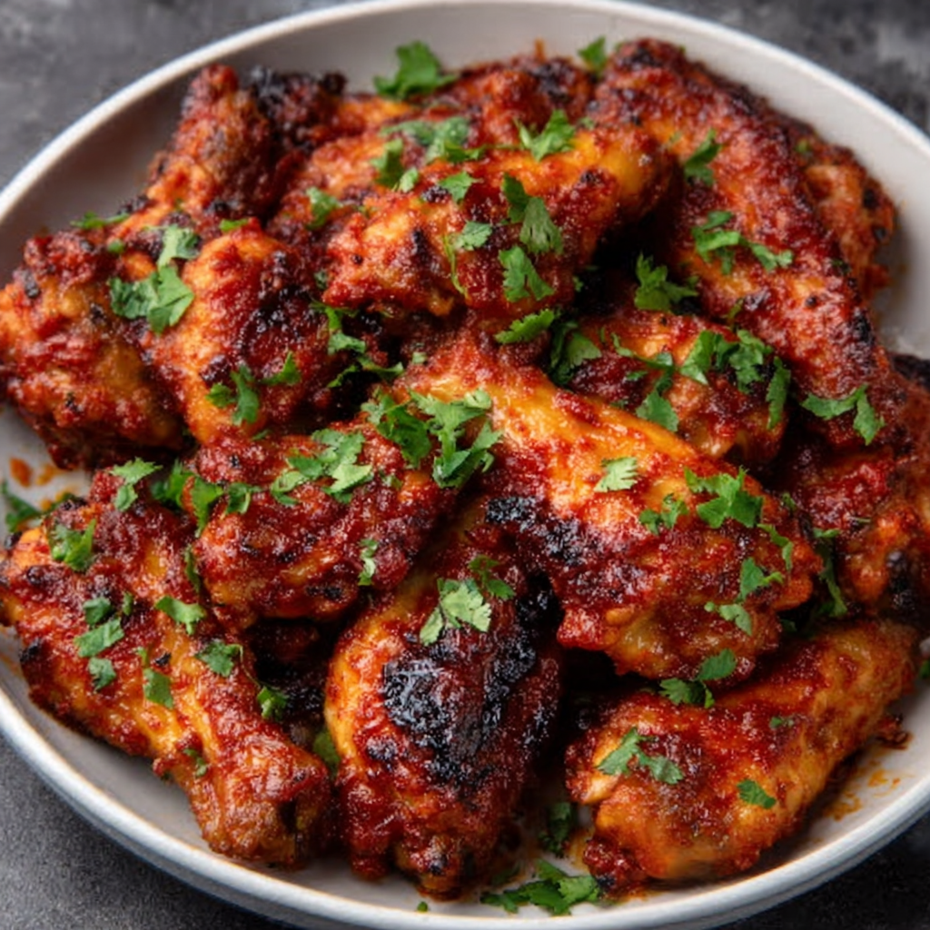 Alitas de Pollo al Horno con Especias Harissa