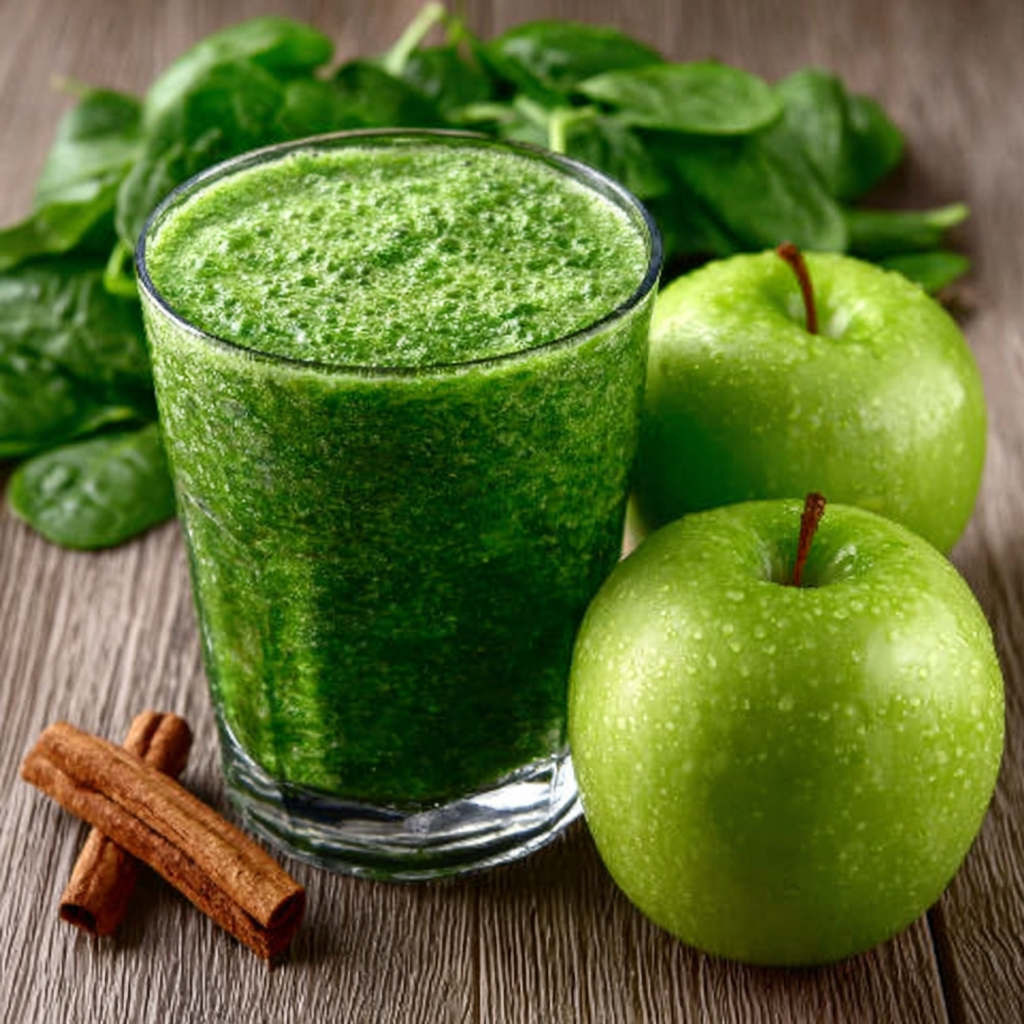Batido Verde Detox de Manzana y Espinaca