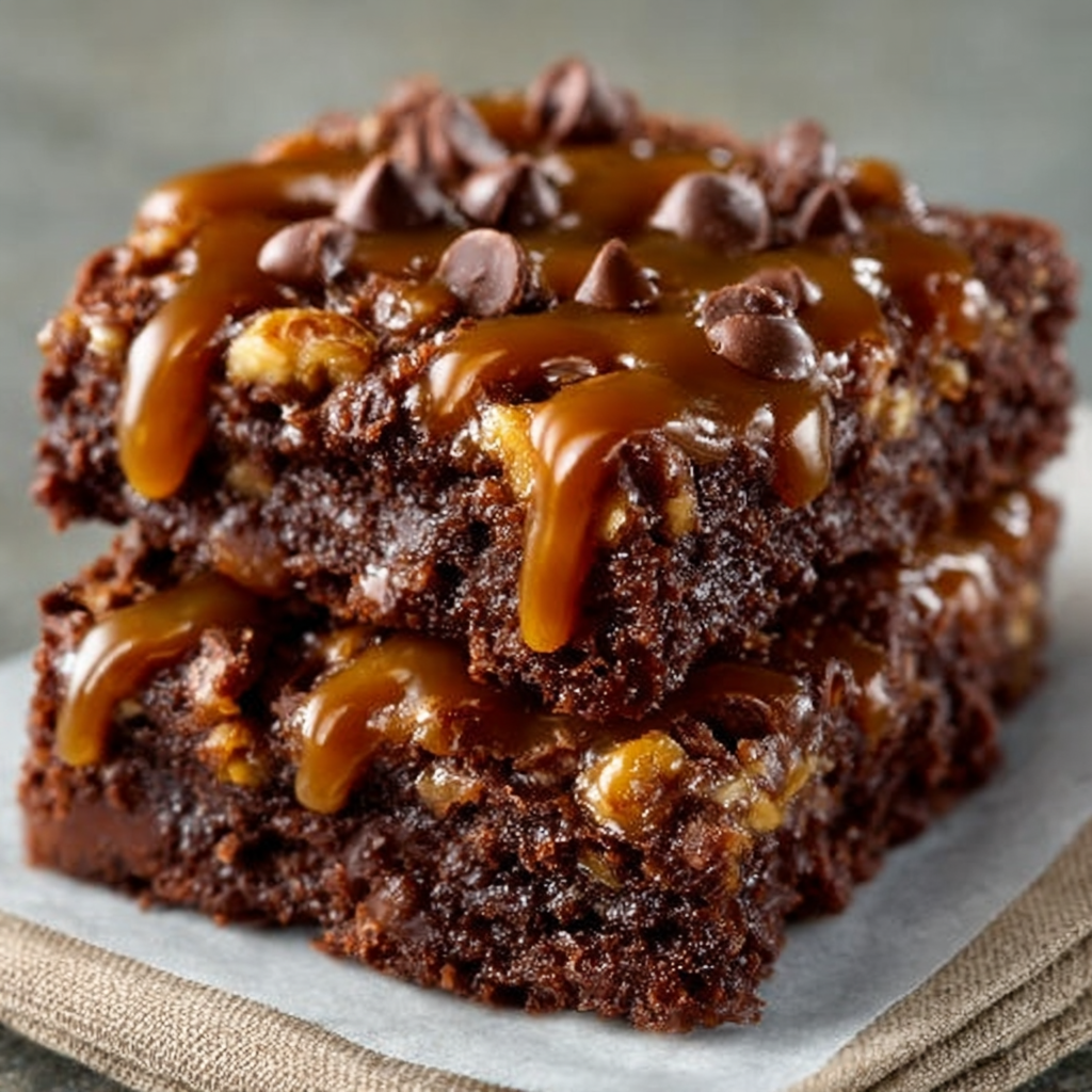 Brownies con caramelo