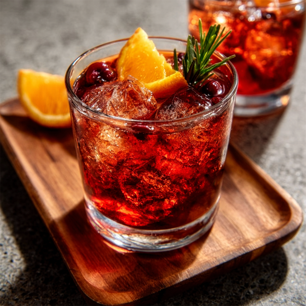 Cóctel de Bourbon y Campari