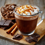 Chocolate caliente de caramelo y canela