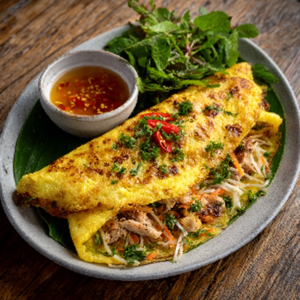 Crepas Banh Xeo al Estilo Pho Vietnamita