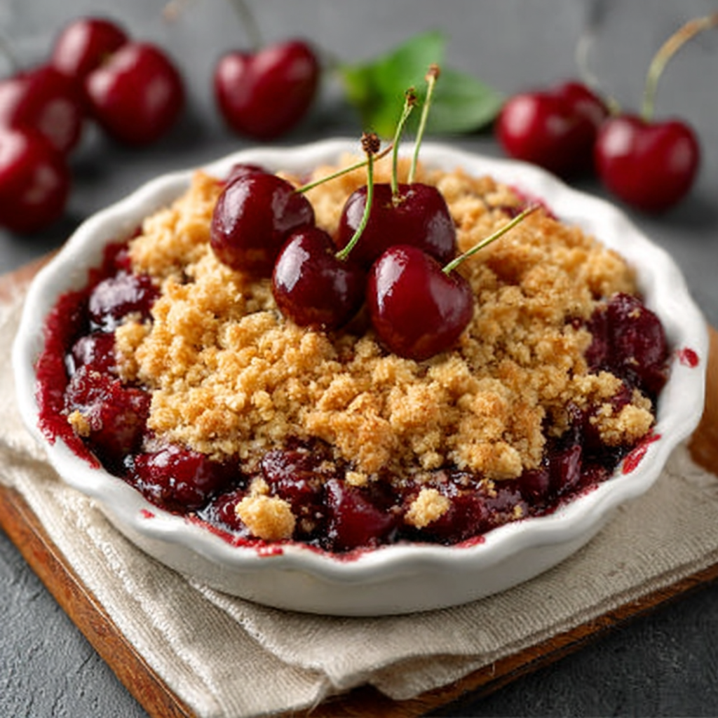 Crumble de cereza