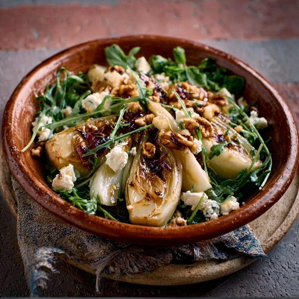 Ensalada de Hinojo Asado con Queso de Cabra